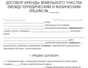 Договор по подбору земельного участка образец