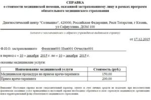 Справка о стоимости товара для полиции бланк