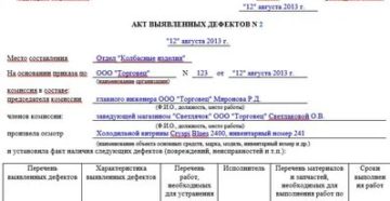 Акт осмотра работ и выявленных недостатков Акт осмотра работ и выявленных недостатков