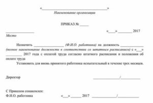 Образец приказа о назначении на должность военнослужащего